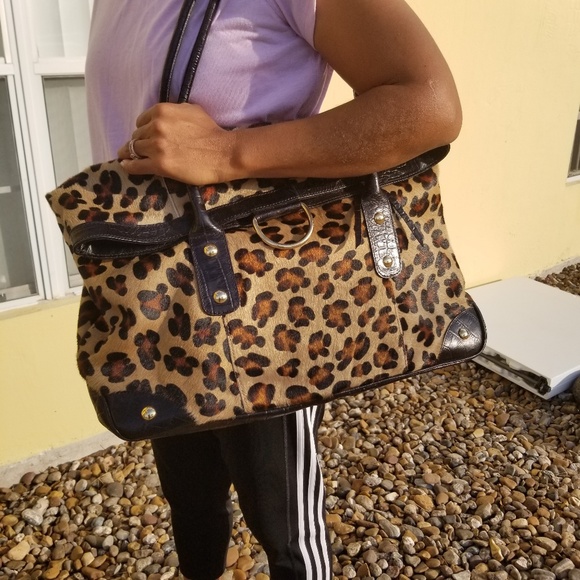 Maurizio Taiuti leopard tote italian tote - Picture 5 of 11